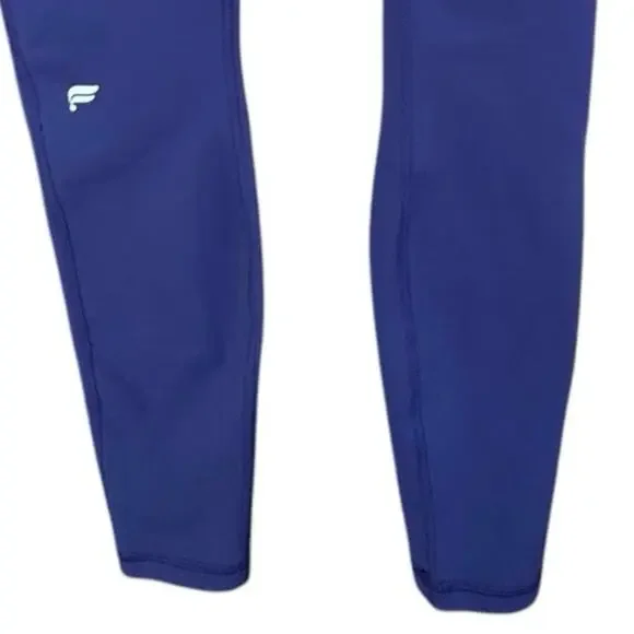 Fabletics Medium PowerHold Ankle Leggings Mid-Rise Pockets Stretch Active Purple - Picture 5 of 8